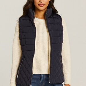 Ci Sono Black Quilted Vest